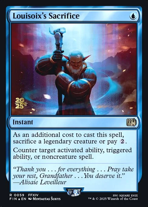 Louisoix's Sacrifice, carta Magic di tipo Instant illustrata da Mintautas Šukys