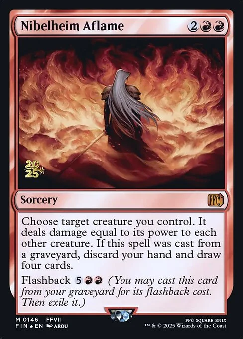 Nibelheim Aflame, carta Magic di tipo Sorcery illustrata da Arou