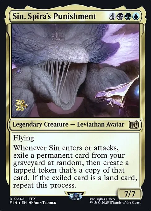 Sin, Spira's Punishment, carta Magic di tipo Legendary Creature — Leviathan Avatar illustrata da John Tedrick