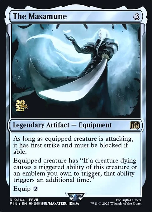 The Masamune, carta Magic di tipo Legendary Artifact — Equipment illustrata da Masateru Ikeda