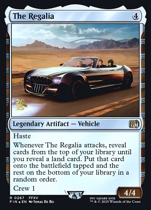 The Regalia, carta Magic di tipo Legendary Artifact — Vehicle illustrata da Jonas De Ro