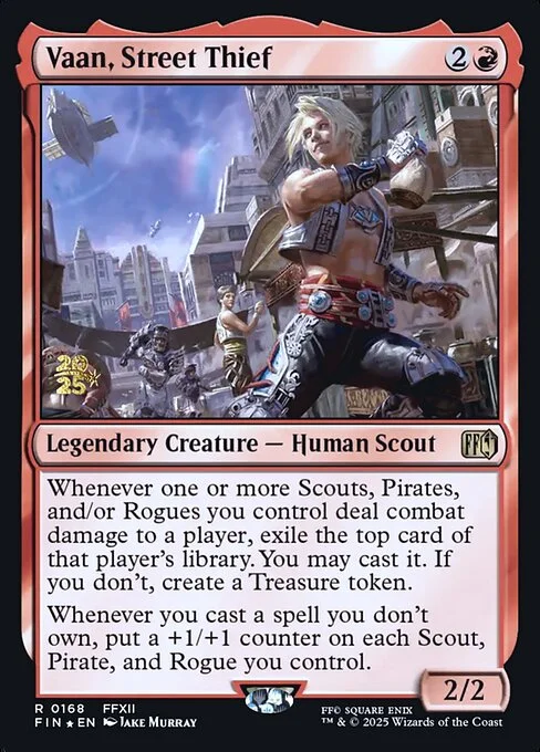 Vaan, Street Thief, carta Magic di tipo Legendary Creature — Human Scout illustrata da Jake Murray