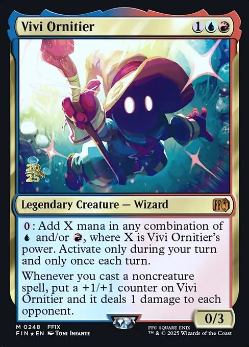Vivi Ornitier, carta Magic di tipo Legendary Creature — Wizard illustrata da Toni Infante
