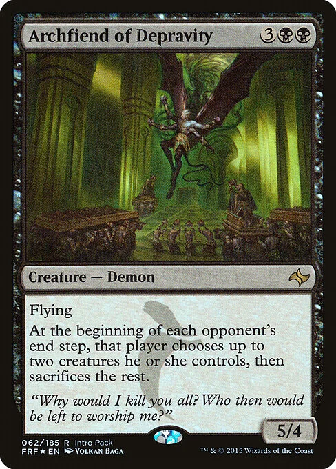 Archfiend of Depravity, carta Magic di tipo Creature — Demon illustrata da Volkan Baǵa