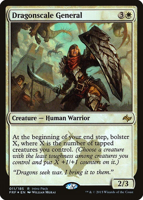 Dragonscale General, carta Magic di tipo Creature — Human Warrior illustrata da Willian Murai