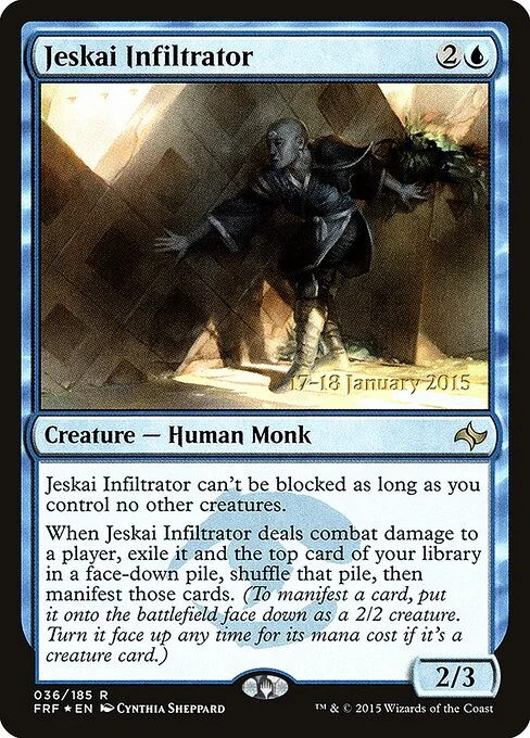 Jeskai Infiltrator, carta Magic di tipo Creature — Human Monk illustrata da Cynthia Sheppard