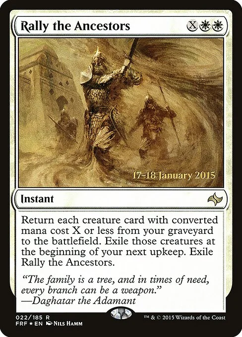 Rally the Ancestors, carta Magic di tipo Instant illustrata da Nils Hamm