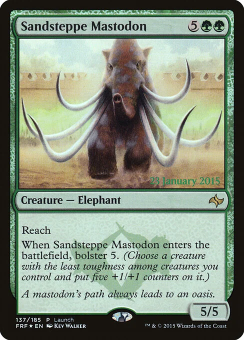 Sandsteppe Mastodon, carta Magic di tipo Creature — Elephant illustrata da Kev Walker