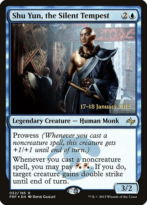 Shu Yun, the Silent Tempest, carta Magic di tipo Legendary Creature — Human Monk illustrata da David Gaillet