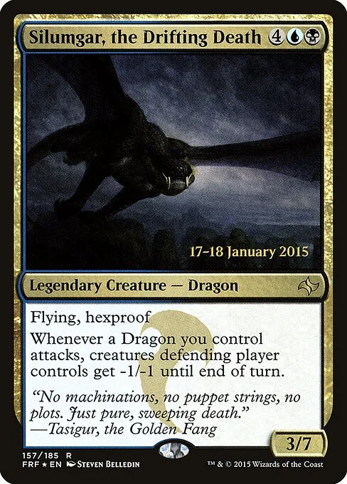 Silumgar, the Drifting Death, carta Magic di tipo Legendary Creature — Dragon illustrata da Steven Belledin
