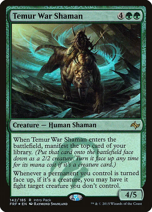 Temur War Shaman, carta Magic di tipo Creature — Human Shaman illustrata da Raymond Swanland