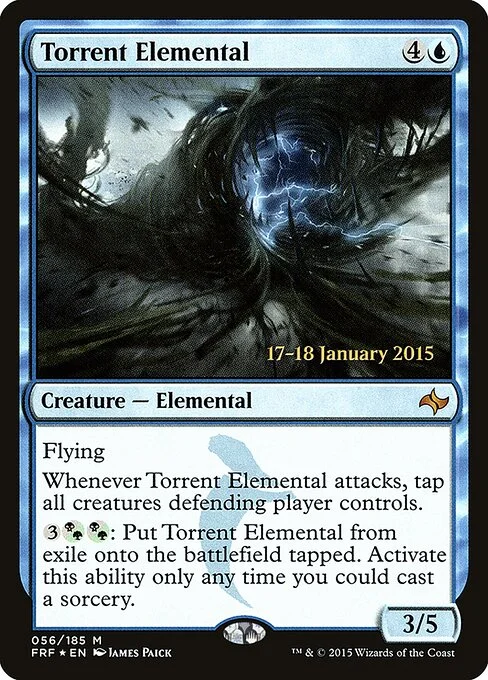 Torrent Elemental, carta Magic di tipo Creature — Elemental illustrata da James Paick