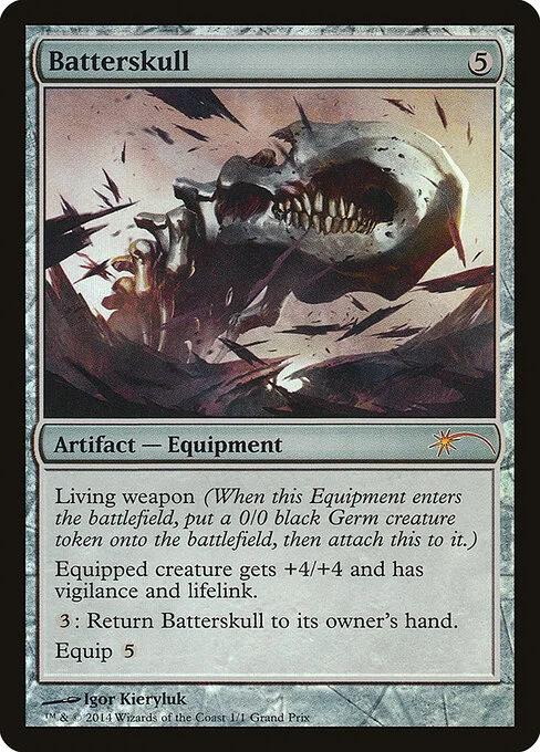 Batterskull, carta Magic di tipo Artifact — Equipment illustrata da Igor Kieryluk