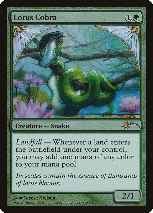 Lotus Cobra, carta Magic di tipo Creature — Snake illustrata da Terese Nielsen
