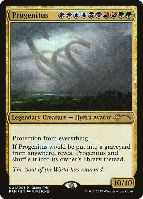 Progenitus, carta Magic di tipo Legendary Creature — Hydra Avatar illustrata da Jaime Jones