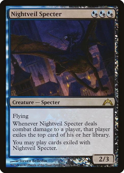 Nightveil Specter, carta Magic di tipo Creature — Specter illustrata da Steven Belledin