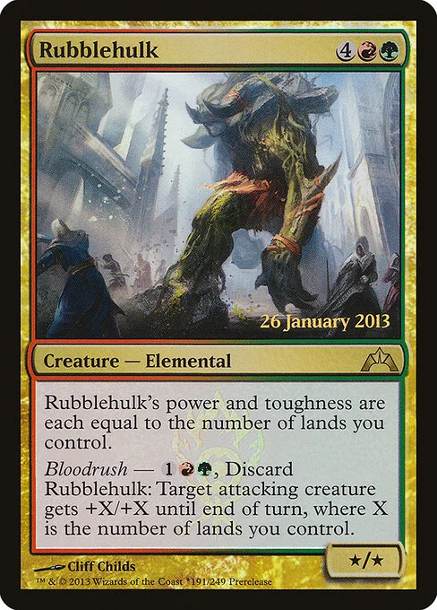 Rubblehulk, carta Magic di tipo Creature — Elemental illustrata da Cliff Childs
