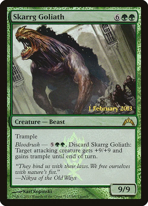 Skarrg Goliath, carta Magic di tipo Creature — Beast illustrata da Karl Kopinski