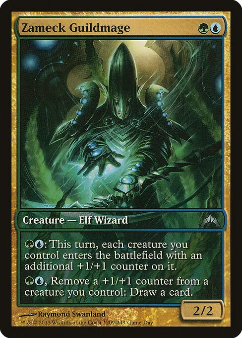 Zameck Guildmage, carta Magic di tipo Creature — Elf Wizard illustrata da Raymond Swanland