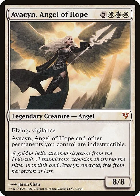 Avacyn, Angel of Hope, carta Magic di tipo Legendary Creature — Angel illustrata da Jason Chan
