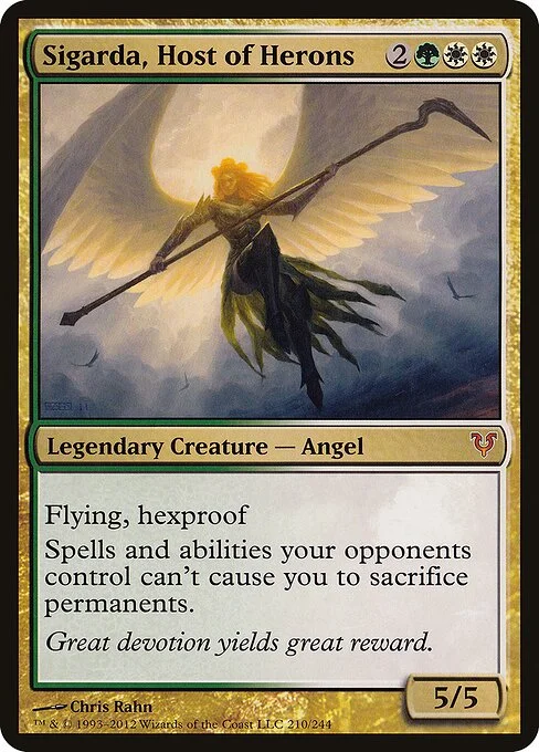Sigarda, Host of Herons, carta Magic di tipo Legendary Creature — Angel illustrata da Chris Rahn