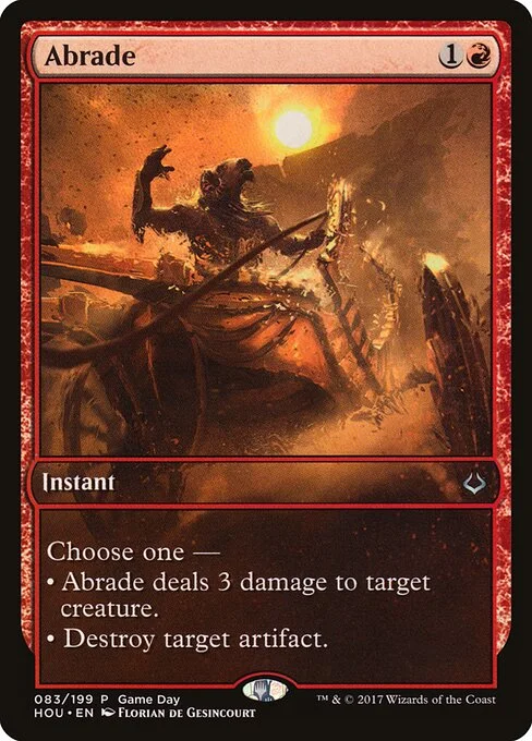Abrade, carta Magic di tipo Instant illustrata da Florian de Gesincourt