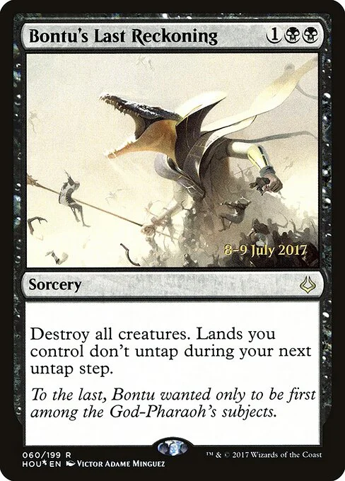 Bontu's Last Reckoning, carta Magic di tipo Sorcery illustrata da Victor Adame Minguez