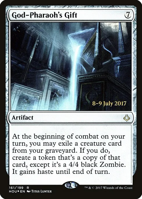God-Pharaoh's Gift, carta Magic di tipo Artifact illustrata da Titus Lunter