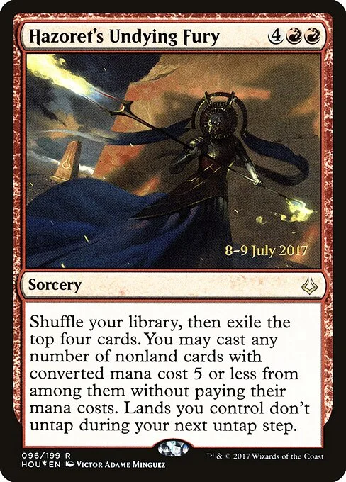 Hazoret's Undying Fury, carta Magic di tipo Sorcery illustrata da Victor Adame Minguez