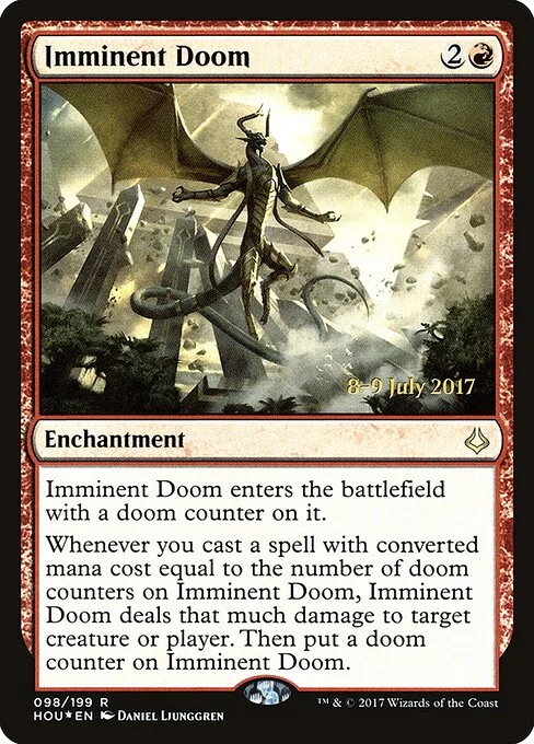 Imminent Doom, carta Magic di tipo Enchantment illustrata da Daniel Ljunggren