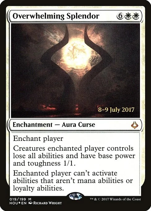 Overwhelming Splendor, carta Magic di tipo Enchantment — Aura Curse illustrata da Richard Wright