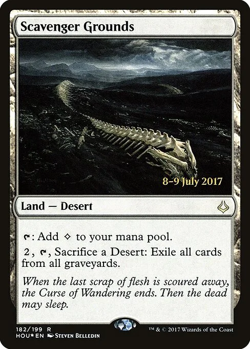 Scavenger Grounds, carta Magic di tipo Land — Desert illustrata da Steven Belledin