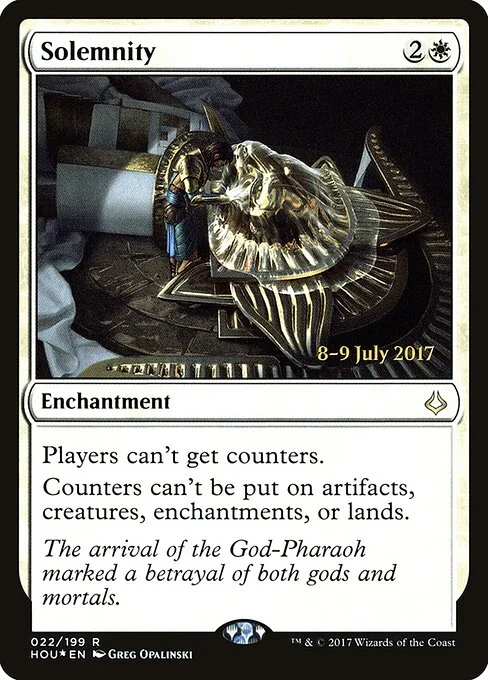 Solemnity, carta Magic di tipo Enchantment illustrata da Greg Opalinski