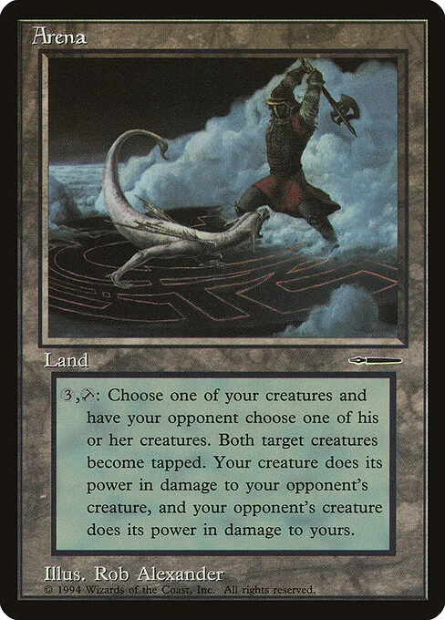 Arena, carta Magic di tipo Land illustrata da Rob Alexander