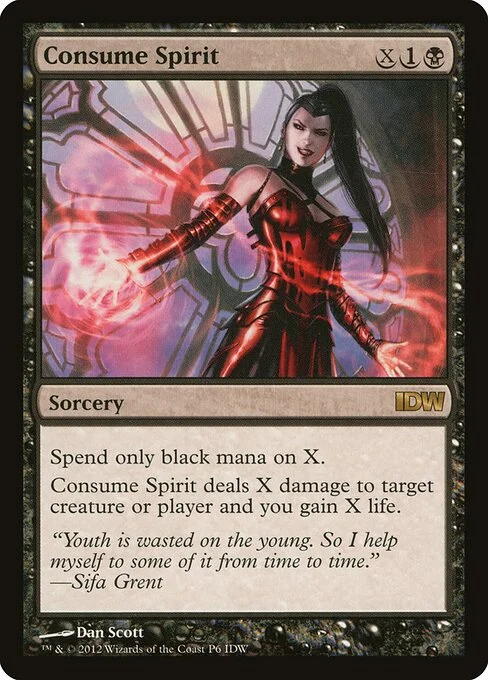 Consume Spirit, carta Magic di tipo Sorcery illustrata da Dan Murayama Scott