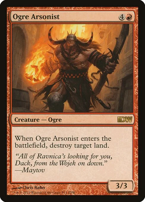 Ogre Arsonist, carta Magic di tipo Creature — Ogre illustrata da Chris Rahn