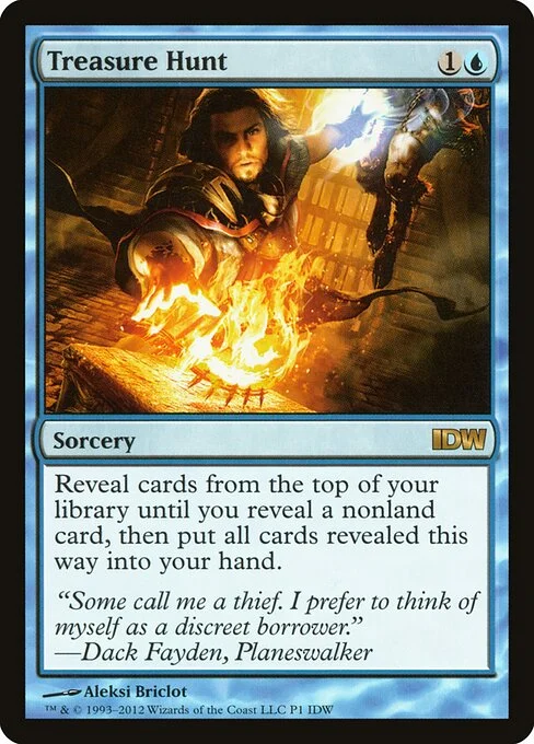 Treasure Hunt, carta Magic di tipo Sorcery illustrata da Aleksi Briclot
