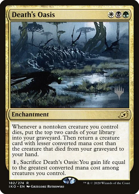 Death's Oasis, carta Magic di tipo Enchantment illustrata da Grzegorz Rutkowski