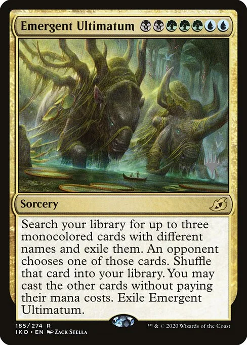 Emergent Ultimatum, carta Magic di tipo Sorcery illustrata da Zack Stella