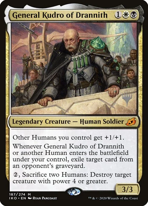 General Kudro of Drannith, carta Magic di tipo Legendary Creature — Human Soldier illustrata da Ryan Pancoast