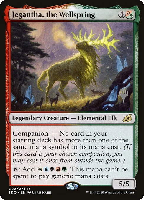 Jegantha, the Wellspring, carta Magic di tipo Legendary Creature — Elemental Elk illustrata da Chris Rahn