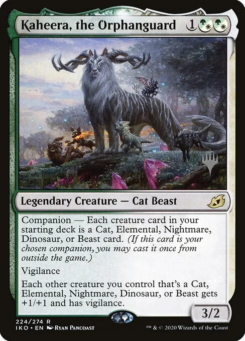 Kaheera, the Orphanguard, carta Magic di tipo Legendary Creature — Cat Beast illustrata da Ryan Pancoast