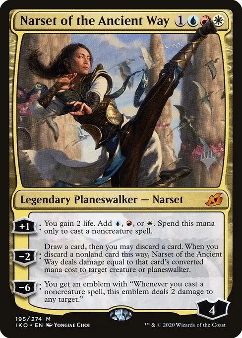 Narset of the Ancient Way, carta Magic di tipo Legendary Planeswalker — Narset illustrata da Yongjae Choi