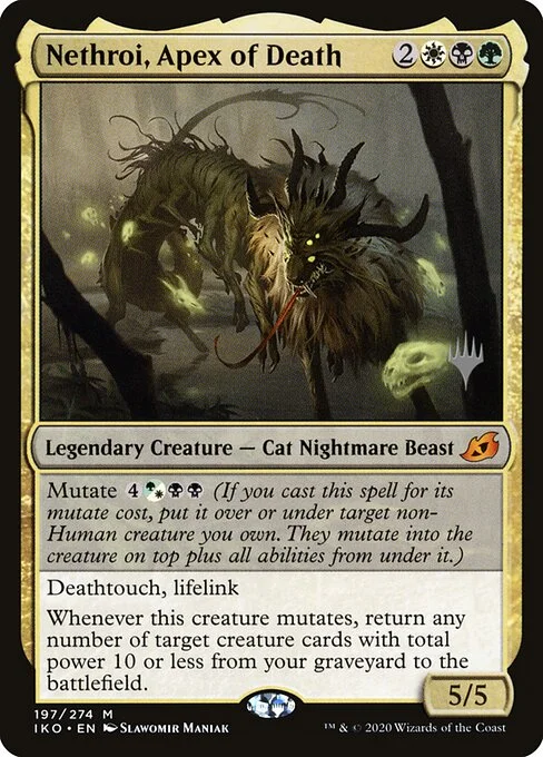 Nethroi, Apex of Death, carta Magic di tipo Legendary Creature — Cat Nightmare Beast illustrata da Slawomir Maniak
