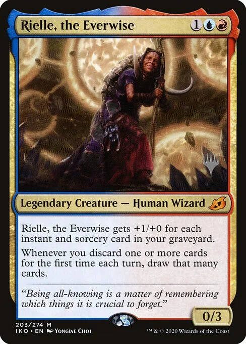 Rielle, the Everwise, carta Magic di tipo Legendary Creature — Human Wizard illustrata da Yongjae Choi