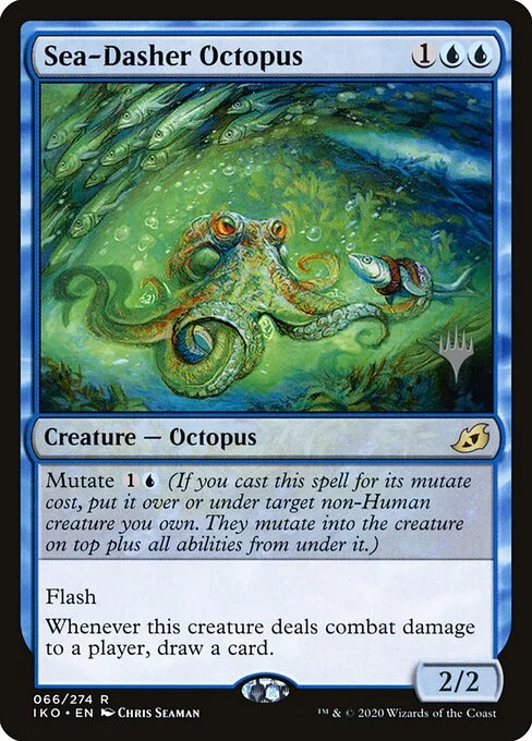 Sea-Dasher Octopus, carta Magic di tipo Creature — Octopus illustrata da Chris Seaman