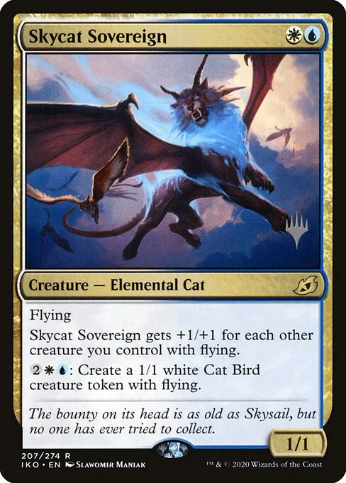 Skycat Sovereign, carta Magic di tipo Creature — Elemental Cat illustrata da Slawomir Maniak