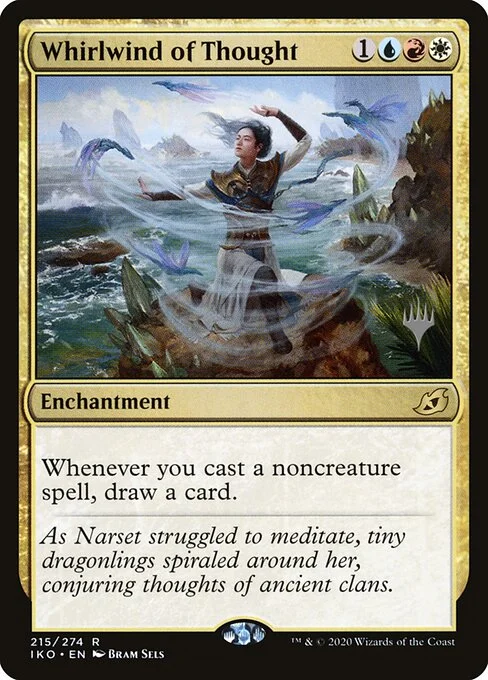 Whirlwind of Thought, carta Magic di tipo Enchantment illustrata da Bram Sels