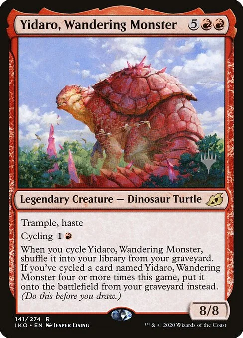 Yidaro, Wandering Monster, carta Magic di tipo Legendary Creature — Dinosaur Turtle illustrata da Jesper Ejsing