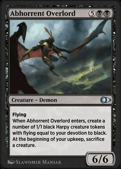 Abhorrent Overlord, carta Magic di tipo Creature — Demon illustrata da Slawomir Maniak
